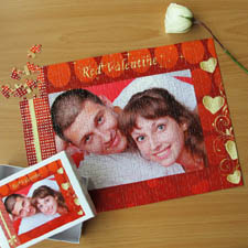 Personalizado  rojo  Valentine Personalizado foto  30.48 cm x 41.91 cm Rompecabezas 