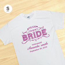 Camiseta de adulto para el equipo de la novia, blanca talla pequeña