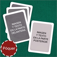 Naipes póker personalizados (Cartas en blanco) marco blanco 