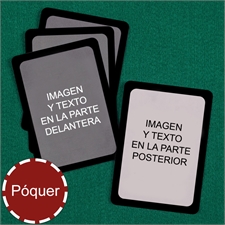 Naipes tipo póker personalizados Naies (Cartas en blanco) con marco negro 