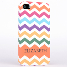 Personalized Colorful Colors Chevron iPhone 5 iPhone Case