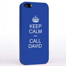 Personalized Blue Keep Calm iPhone Case