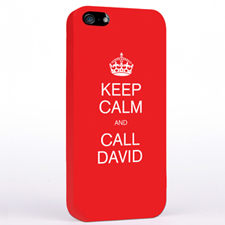 Personalized Red Keep Calm iPhone Case