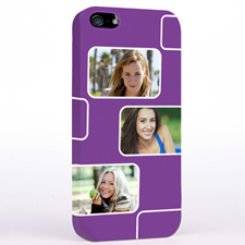 Personalized Purple 3 Collage iPhone 5 Case