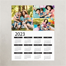 Retrato Blanco Tres colage 27.94 cm x 35.56 cm personalizados póster Calendario 2020