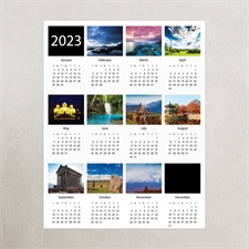 Retrato Blanco Diez colage 27.94 cm x 35.56 cm personalizados póster Calendario 2020
