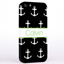 Personalized Black And White Cute Anchors iPhone Case