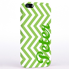 Personalized Lime Chevron iPhone Case
