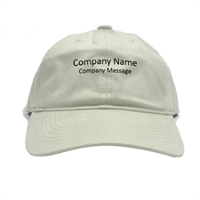 Gorra de béisbol personalizada color caqui claro con nombre impreso
