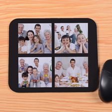 Personalized Black 4 Collage Mouse Pad