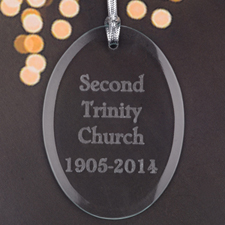 Personalized Laser Etched Custom Message Engrave Glass Ornament