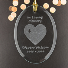 Forever With Us Personalized Glass Ornament