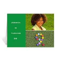 Tarjeta personalizada de felicitación verde con fotografía 