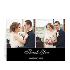 Tarjeta personalizada de felicitación con collage de 2 fotos 