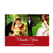 Tarjeta personalizada de felicitación con collage de 2 fotos 