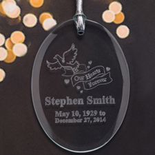 Personalized Laser Etched We Shall Meet Again Glass Ornament