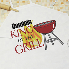 King Of The Grill Personalized Adult Apron