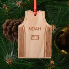 Personalized Basketball Wood Ornament