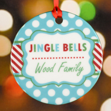 Jingle Bell Personalized Ceramic Ornament
