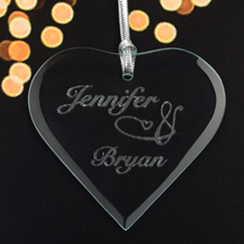 Personalized Engraved I Love You Heart Shaped Ornament