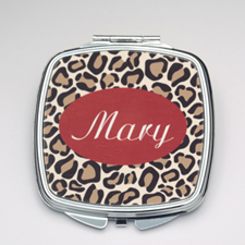 Espejo de maquillaje compacto personalizado de guepardo