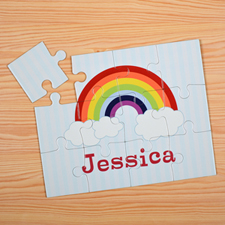 Rompecabezas personalizado para niños con motivo de arcoíris