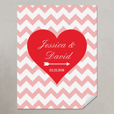 Corazón rosado símbolos Impresión personalizada del cartel, pequeño 21.59 cm x 27.94 cm 