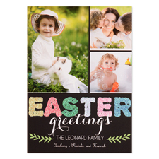Tarjeta personalizada de Pascua con brillos diseño 