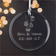 Personalized Engraving Ornaments Round Glass Ornament