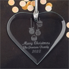 Personalized Engraved Ornaments Heart Shaped Ornament