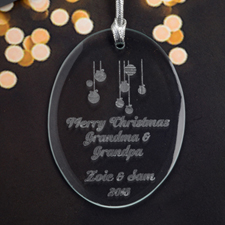 Personalized Laser Etched Ornaments Glass Ornament