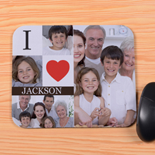Personalized I Heart Mouse Pad