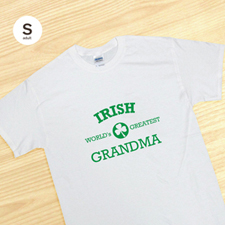  Camiseta personalizada de la abuela irlandesa, blanca