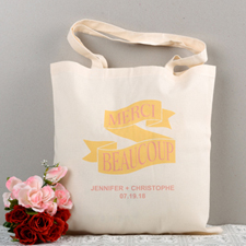 Merci Beaucoup Personalized Tote Bag