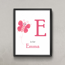 Impresión de póster personalizado de mariposas para niños
