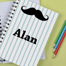 Personalized Mustache Notebook
