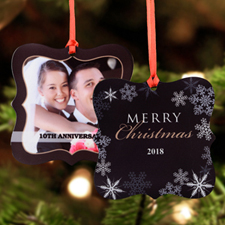 Wonderful Year Personalized Metal Ornament Square 3X3