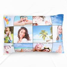 Funda de almohada con foto personalizada Nine Collage
