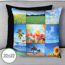Nueve Collage Personalizado Gran almohada Cubierta de almohada 50.80 cm x 50.80 cm (Sin inserto) 