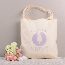 Bolsa de algodón personalizada para la boda de la Chica de las Flores