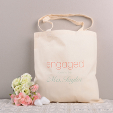 Bolsa de algodón personalizada para bodas de los novios.