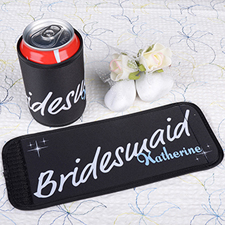  blanco Bridesmaid Personalized envoltura de lata o botella   