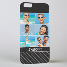Black Stripe Six Collage Photo Personalized iPhone 6+ Phone Case