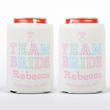 Equipo de novia personalizada enfriador de latas