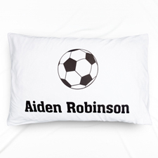 Funda de almohada con nombre personalizado de fútbol