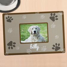 Brown Personalized Photo Meal Mat