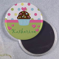 Birthday Cupcake personalizados Round Button Magnet