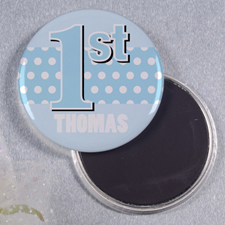 Boy First Birthday personalizados Round Button Magnet