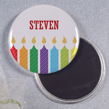Birthday Candles personalizados Button Magnet