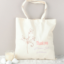 Bolsa de algodón personalizada de la Chica de las Flores Moderna